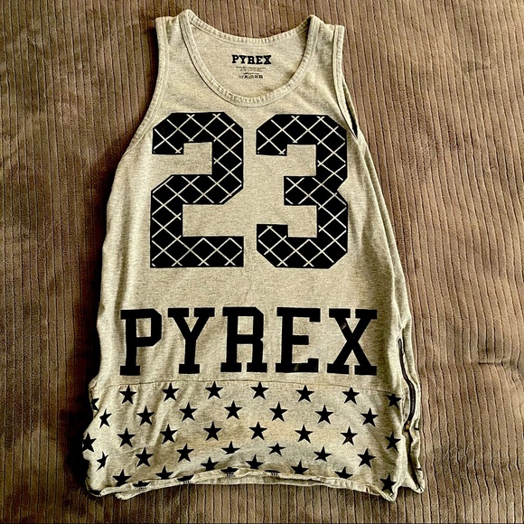 Pyrex Other - Pyrex #23 Grey Tank Top Stars Side Zippers Medium